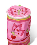 Kid Sized Butterfly Back Folding Chair With Built In Cup Holder In Armrest, Storage Bag, Pink And Green Butterfly Theme