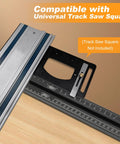 Precision Track Saw Parallel Guide System Featuring Micro Adjustable Flip Stop And Zero Calibration Fence For Exact 0.001 Inch Rip Cuts Smooth As Silk Woodworking edge alignment tool compatible with universal track saw square.