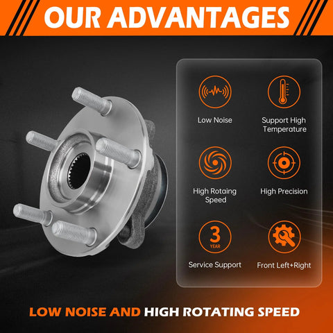 Front Wheel Hub And Bearing Assembly With ABS Direct Fit Replacement For Nissan Rogue 2008 2013 Rogue Select 2014 2015 And Sentra 2.5L 2007 2012