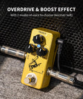 Golden Horse Overdrive Tone Pedal For Electric Guitar With True Bypass Two Voice Modes Normal Soft Boost For Lead Rhythm Kickin Crunchy