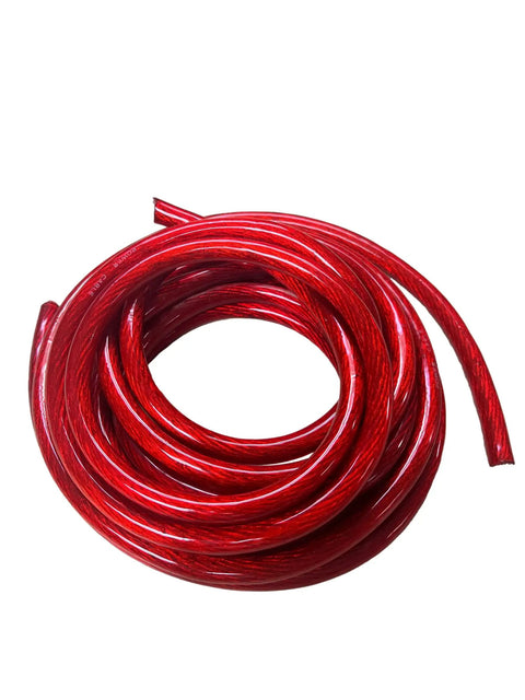 Beefy 8 Gauge Power Wire Set 10 Feet Total Black And Red CCA Automotive Battery Cable coiled red wire
