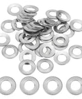 M8x16mm 304 Stainless Steel Belleville Spring Disc Washer 50 Pack Conical Knurled Gasket For Automotive Industrial Construction Use Heavy Duty Be Beefy Performance Flat Washer Set, assorted washers