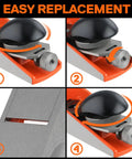Pro Grade No Sixty Half Block Plane Blade O1 Tool Steel For Adjustable Low Angle Wood Planers Hrc 62 To 64 showing easy replacement steps.