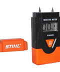 Orange Digital Wood Moisture Meter For Lumber And Firewood with pin and pinless readings, includes detachable protective cap
