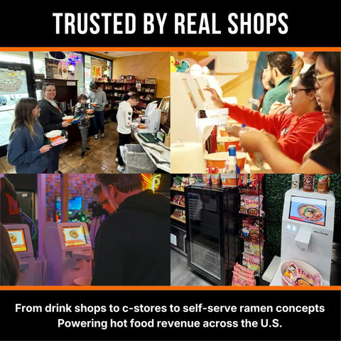 Commercial Self Serve Ramen Cooker For Quick Service, Instant Ramen Cooking Machine With Eight Touchscreen Panels in shops