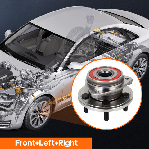Front Wheel Bearing And Hub Assembly 513158 Kit 5 Lug Without ABS for DIY install on car