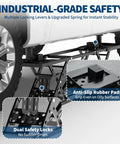 Beefy 7000 Lbs Portable Car Lift for Trucks, SUVs, and Sedans, shown with dual safety locks and anti-slip rubber pads.