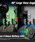 Wearable Body Cam On The Job With 128GB Memory Card Night Vision IR HD 1080P Loop Recording 4 To 6 Hour Battery Life Portable Police Security Camera For Home Outdoor Law Enforcement showing large view angle and battery life