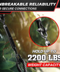 Heavy Duty Jaw And Jaw Turnbuckle Set 2 Pack Half Inch By 13.4 Inch For Wire Rope Tension 2200 Lbs, shown in use outdoors.