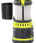 1100 Lumen Rechargeable Outdoor Hand Lantern Flashlight With 120V AC Charger And Portable USB Power Bank, Yellow, rugged design