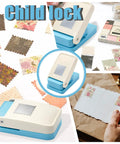 Big 1.5 By 1.25 Inch Stamp Punch For Scrapbooking And Card Making, Easy Handheld Lever Punch To Create Custom Postage Stamp Cutouts