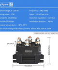 12V Winch Solenoid Relay for 8000-15000lb ATVs and UTVs, waterproof design, with dimensions and technical specifications shown.
