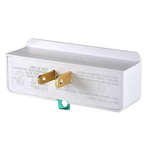Turn A 2-Prong Outlet Into Three Grounded Outlets With A 3-Pack White Adapter Converter, 2-To-3 Prong Grounding, ETL Listed Fireproof 395F, Space-Saving Plug-In Extension For Home, Office, Dorm, And Travel
