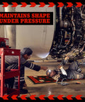 Technicians using Pro Grade Aircraft Mechanic Kneeling Mat Set 2pc, 1 Inch Thick Closed Cell Nitrile Foam, Skydrol Resistant in hangar.