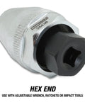 Durable Universal Stud Extractor For Damaged Bolts And Broken Studs, Fits 1/4 To 1/2 Inch Studs, OEMTOOLS 25438 close-up view