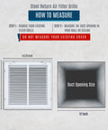 Fits 18 By 18 Duct Opening Steel Return Air Grille With Removable Door For One Inch Filters White Vent Cover measurement guide