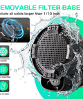 Removable filter base of Powerful Submersible Sump Pump 1/3 HP 2400 GPH with 3/4 Inch GHT, excludes solids over 1/10 inch