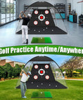 10x7Ft Golf Net With Practice Mat For Backyard Driving Chipping And Swing Practice All In One Hitting Aid Net For Home