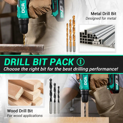 Cordless Drill Set With 354 In Lbs Torque, 3 8 Inch Keyless Chuck, 20V Power Drill Kit With 2.0Ah Battery And Charger, 18 Plus 1 Clutch, 25 Piece Drill Driver Kit For Home Projects