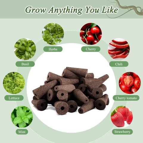 126 Piece Hydroponic Pods Kit For Home Growers With 30 Grow Sponges 30 Baskets 30 Domes 30 Labels 4 A And B Plant Food And 1 Tweezer Compatible With All Hydroponics Brands