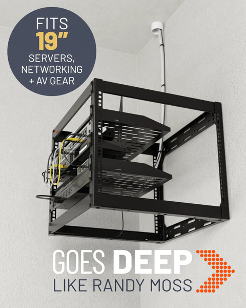 Heavy Duty 10U Open Frame Server Rack Packing Badass Airflow And A No Sweat Diy Build, showcasing dual vented shelves with networking gear.