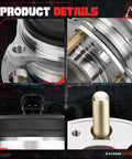 Close-up of Rear Wheel Bearing And Hub Assembly Compatible With Hyundai Palisade 2020 2023 And Kia Sorento 2016 2020 And Kia Telluride 2020 2023 Fwd Easy Install Durable Wheel Hub Bearing Kit For A Smooth Quiet Ride And Long Lasting Performance, showing bolt and flange details