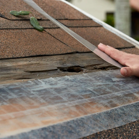 Applying Ultra Strong Waterproof Tape That Seals Leaks On Wet Surfaces And Underwater, Clear 8 Inch By 25 Foot Roll For Indoor Outdoor Use