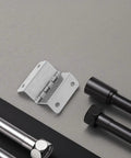 Stainless Steel Folding Butt Cabinet Hinges With Silent Operation And Adjustable Functionality 4 Pack 180 Degree Swing Silver Finish