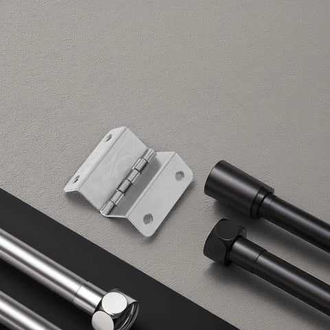 Stainless Steel Folding Butt Cabinet Hinges With Silent Operation And Adjustable Functionality 4 Pack 180 Degree Swing Silver Finish