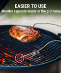 Bluetooth Meat Thermometer With 450 Ft Range And 2 Probes For Grilling BBQ Oven Or Smoker Digital Wireless Thermometer monitoring chicken