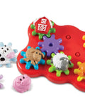 Toddler Sensory Gear Board Toy Set for Preschool STEM Fun Build and Spin Kid Friendly Barnyard Animals Hands On Learning