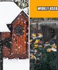 Winter outdoor scene with pipe covered by 6 Pack 13 Feet Outdoor Pipe Cover Kit For Winter With Faucet Covers And Three Quarter Inch Water Pipe Insulation Backflow Preventer Heavy Duty All Weather Freeze Protection For Outdoor Faucets And Pipes Classic Style