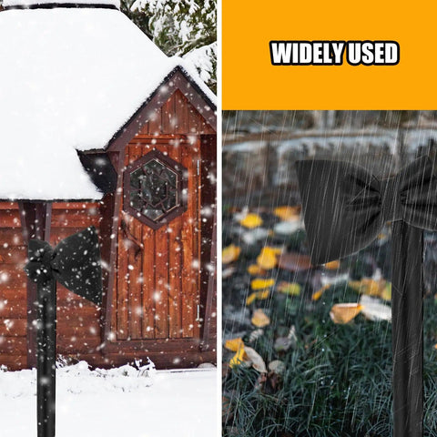 Winter outdoor scene with pipe covered by 6 Pack 13 Feet Outdoor Pipe Cover Kit For Winter With Faucet Covers And Three Quarter Inch Water Pipe Insulation Backflow Preventer Heavy Duty All Weather Freeze Protection For Outdoor Faucets And Pipes Classic Style