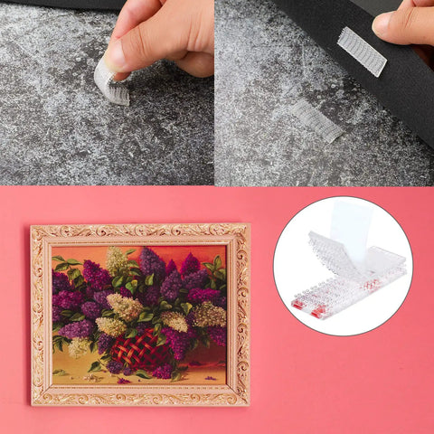 120 Piece Adhesive Strips Mounting Kit For I Pass Home Office And Shop Use Easy Peel Acrylic Tape Mounting Strips For Indoor Outdoor Storage And Grab N Go Organization, clear acrylic strip for framed wall art
