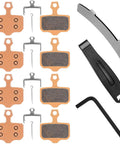 Four Pairs Sintered Metal Ebike Disc Brake Pads With Essential Tools Set Compatible With Popular SRAM Avid Elixir Models And Nutt