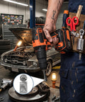 Mechanic using 3 Piece Impact Socket Adapter Set With One Quarter Inch, Three Eighth Inch And One Half Inch Drive Heads Converts Your Power Tools Into A Serious Wrench, Heavy Duty Socket Adapters For Auto Repair And Mechanical Projects, Hex Nut Driver Bits in garage