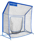 All Angle Baseball Softball Batting Cage With Blocking System 6x6ft, durable metal frame, elevated base, central target pocket.