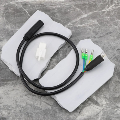 9Pin 12-72V Hub Motor Extension Cable Waterproof Connector With Plug 60cm Length Fits Electric Bicycle Motors Compatible With 250W To 1200W E Bike Motors Weatherproof And Easy Plug And Play Harness
