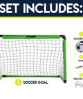 3-Foot Neon Green Insta Soccer Goal Set With Mini Ball And Pump All In One Kids Soccer Goal For Backyard Practice Portable