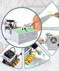Automatic Webbing Cutter For Hot And Cold Cutting Of Ribbon And Zipper Tape, machine detail shots with controls and setup