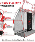 Heavy Duty 10x7 Foot Golf Practice Net With Dual Turf Mat Noise Reduced Target Cloth Indoor Outdoor Hitting Net with stable base