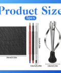 Color Coded Watch Hand Setting Tools Set For Precise Installation And Removal Includes Pusher Removers And Lever Pullers 3 Bore Options From 0.6mm To 3.0mm Pro Grade Watch Repair Kit For Minute And Second Hands, shown with product sizes and cloth