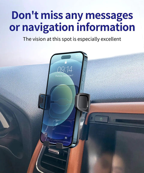 Hella Secure Custom Fit Car Phone Mount For Honda HRV 2016 To 2022 securely holding a smartphone on dashboard with 360 rotation.