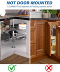 28 Inch Corner Cabinet Lazy Susan Turntable With 270 Degree Rotation, Adjustable Height Chrome Replacement Shelves in kitchen