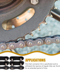 Close-up of a bicycle chain and sprocket highlighting the 10 Pack Bicycle Chain Link Connector Single Speed Wheel Beefy Roller Steel No Drama Quick Fix Kit.