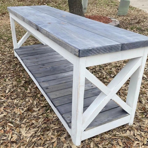 Straight Up Barnwood Aging Wood Wash Hella Eco Friendly For High Tannin Species Creates A Silver Gray Grain Look This Non Toxic Stain transforms a rustic bench made of layered timber and a white frame.