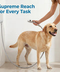 Extra Long 79 Inch Stainless Steel Shower Hose Handheld Extension Universal Replacement G One Half in use with a dog