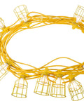 10 Light Metal Temporary Light Stringer For Outdoor Use 100 Ft Cord 12 AWG 300V Yellow Weather Resistant Durable Construction
