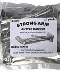Heavy Duty Hidden Rain Gutter Bracket Hook Hangers With Clip 5 Inch Set Of 10 in packaging with installation diagram