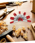 12 Pack Heavy Duty Metal Spring Clamps Kit For Woodworking Pros And DIY Gurus Offering Insane Grip Power For Crafts Dress Fitting Garlands And Household Projects You Need Right Now. Red metal spring clamps on woodwork bench